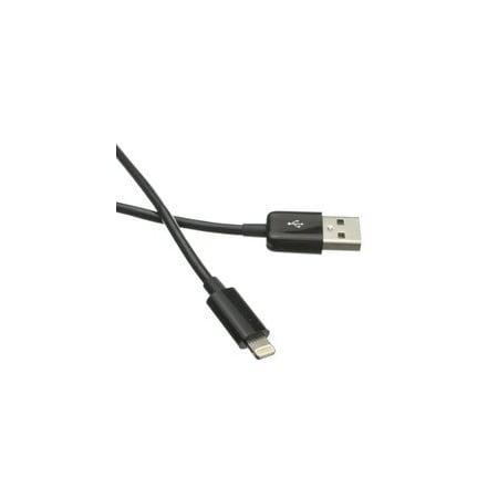 Cable Wholesale Apple Lightning Authorized Black iPhone, iPad, iPod USB Charge and Sync Cable, 3 foot 10U2-05103BK